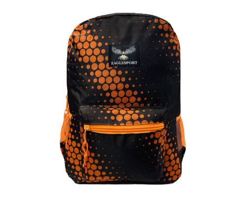 16" Orange Circles Design Backpacks 