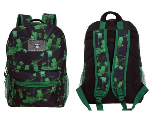 16" Green Laser Design Backpacks