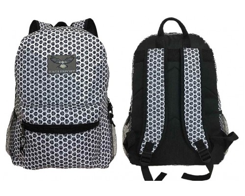 16" Hexagon Design Print Backpacks