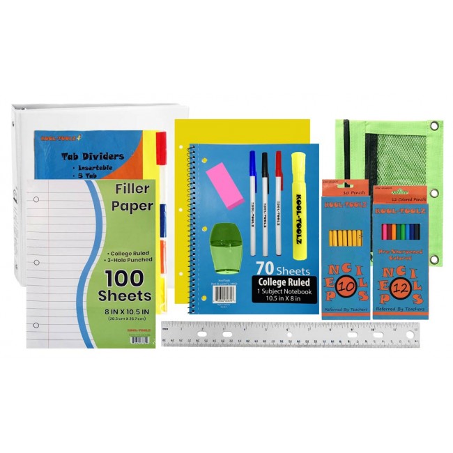 Essential Secondary School Supply Kit Bundle - 41 Pieces — School Supply  Boxes
