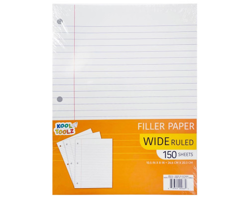 150 Pack Filler Paper Wide Ruled