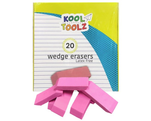 Bulk Pink Wedge Erasers 