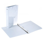 1.5" White 3‑Ring Binders – Bulk Case of 12 – Durable School & Office Binders