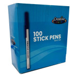 Blue Stick Pens – 100‑Pack – Bulk Case of 12
