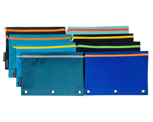 Canvas Double Zip Pencil Pouch