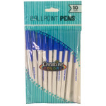Blue Stick Pens – 10‑Pack – Bulk Case of 48