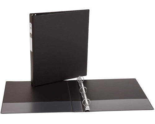 1" Black 3‑Ring Binders – Bulk Case of 12 – Durable School & Office Binders