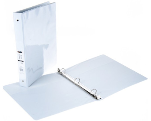 1" White 3‑Ring Binders – Bulk Case of 12 – Durable School & Office Binders