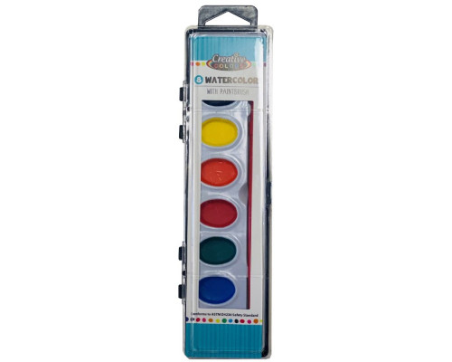 Washable Watercolor Paint Set – 8 Colors + Brush