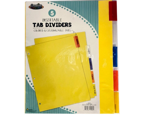 5 Tab Index Dividers