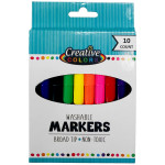Washable Markers – 10 Count – Broad Tip 