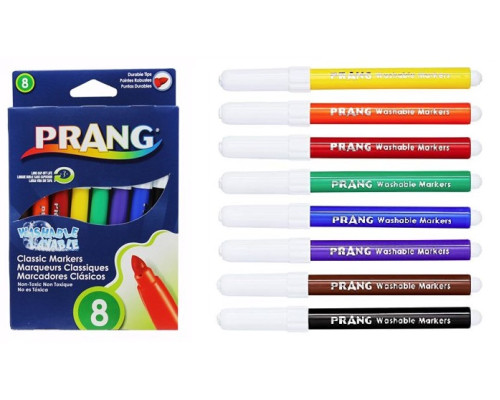 Prang Washable Markers – 8 Count – Bullet Tip