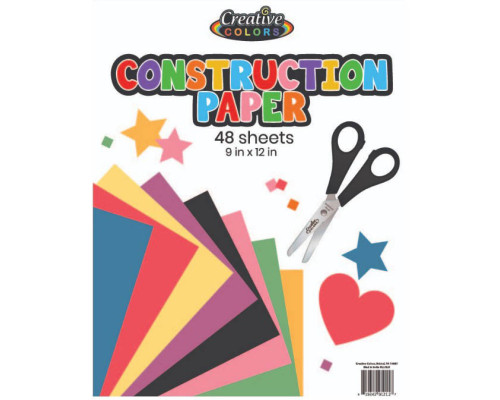 Construction Paper – 9" x 12" – 48 Sheets