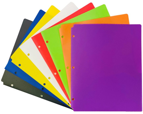 Two‑Pocket Poly Folders – Durable Plastic