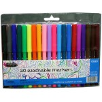 20 Pack Fine tip Washable Markers