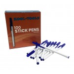 100 Pack Blue Bulk Stick Pens