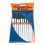 10 Pack Stick Pens Black 