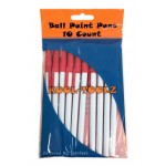 10 Pack Red Stick Pens