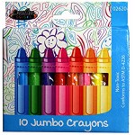 10 Pack Jumbo Crayons