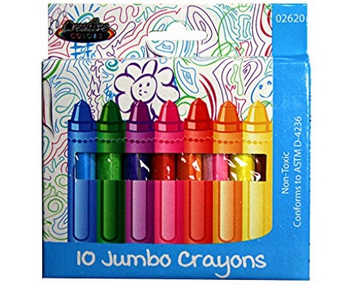 10 Pack Jumbo Crayons