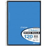 3 Subject Top Flight Spiral Notebooks College Ruled