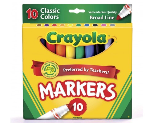 10 Pack Crayola Broad Markers 