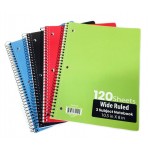 3 Subject Spiral Notebooks Wide Ruled