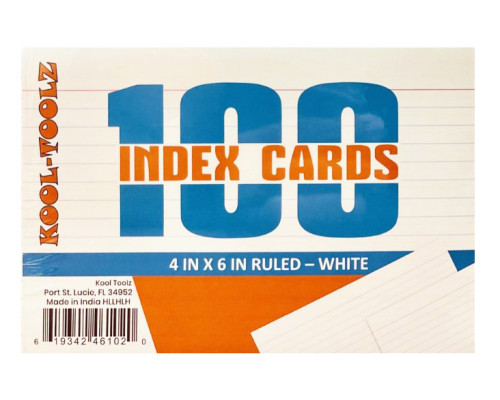4" x 6" Index Cards 