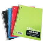 5 Subject Spiral Notebooks Wide Ruled