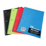 70 Sheet Spiral Notebooks Wide Ruled