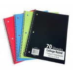 70 Sheet Spiral Notebook College Ruled